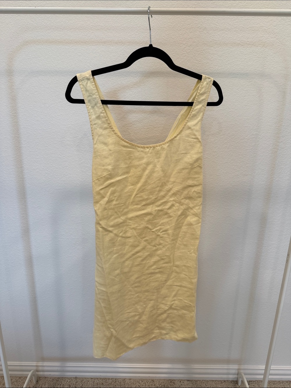 Madewell Pale Yellow Mini Tank Dress
